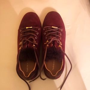 Taryn Rose Georgy Faux Fur Trim Weatherproof Sneaker